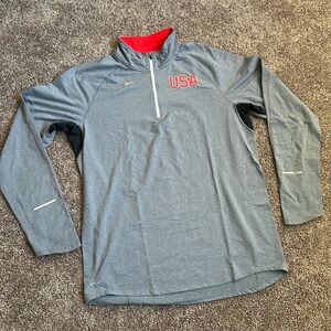 Nike Team USA Element Running 1/2 zip size Large